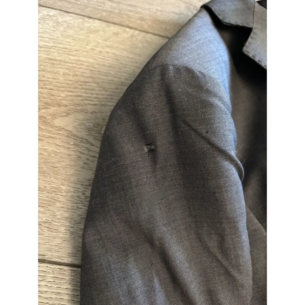 John Varvatos Hampton Wool Mohair‎ Gray  Jacket Men's 46 Blazer Sport Coat